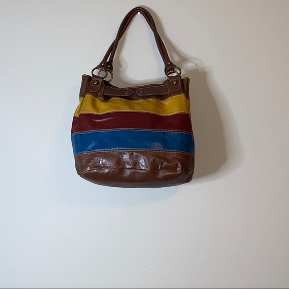 Axcess Liz Claiborne Color Block Boho Bag - Picture 6 of 15
